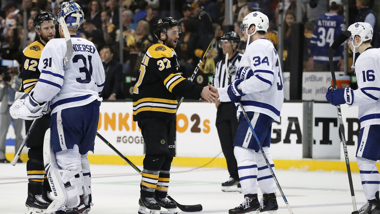 Bruins boston leafs maple game toronto bergeron vs hockey ot goal wickerham jared marchand brad desktop nhl renaissance during seven